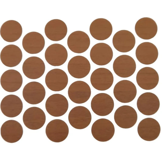 Schraubabdeckkappen Selbstklebend - Neue Walnuss 18mm – Furnica