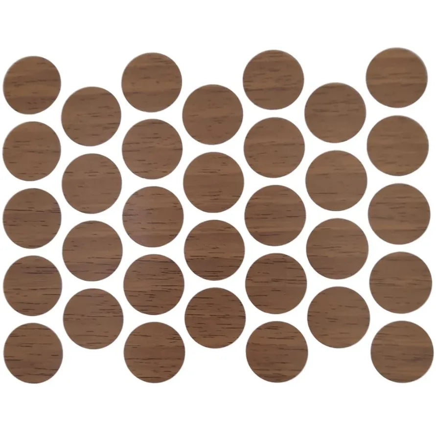 Schraubabdeckkappen Selbstklebend - Venezia Walnuss 18mm – Furnica