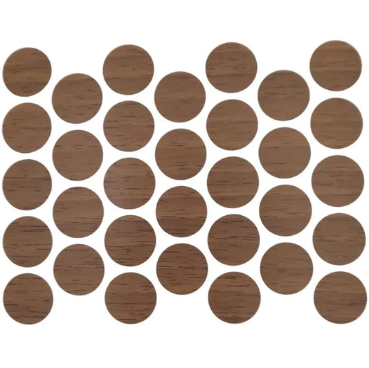 Schraubabdeckkappen Selbstklebend - Venezia Walnuss 18mm – Furnica