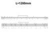 Schubladenschienen Vollauszug 1200mm - H53 (1 Satz)