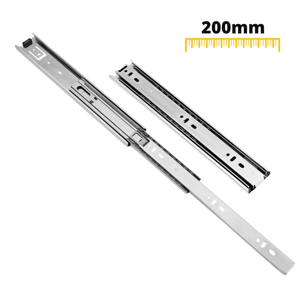 Schubladenschienen Vollauszug 200 mm - H45 (1 Satz) – Furnica