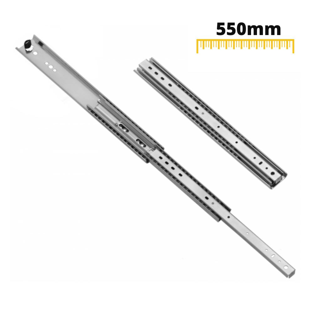 Schubladenschienen Vollauszug 550 mm - H53 (1 Satz)