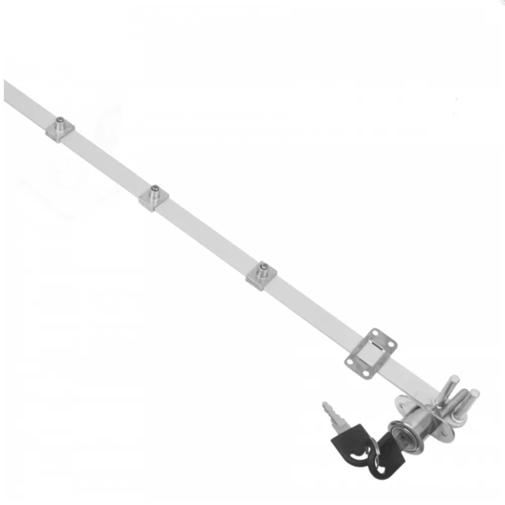 Schubstangenschloss für 3 Schubladen 19x20mm, 500mm Leiste, Chrom – Furnica