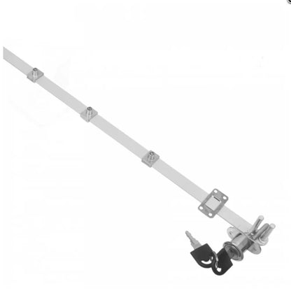 Schubstangenschloss für 4 Schubladen 19x20mm, 800mm Leiste, Chrom – Furnica