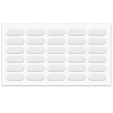 Selbstklebender Elastikpuffer 8x22mm - Weiß