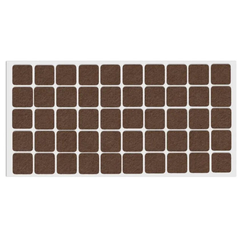 Selbstklebendes Filzpad 20x20mm Braun – Furnica
