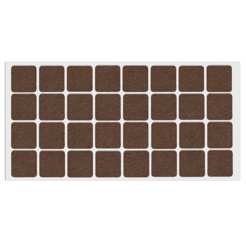 Selbstklebendes Filzpad 25x25mm Braun – Furnica