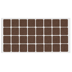 Selbstklebendes Filzpad 25x25mm Braun