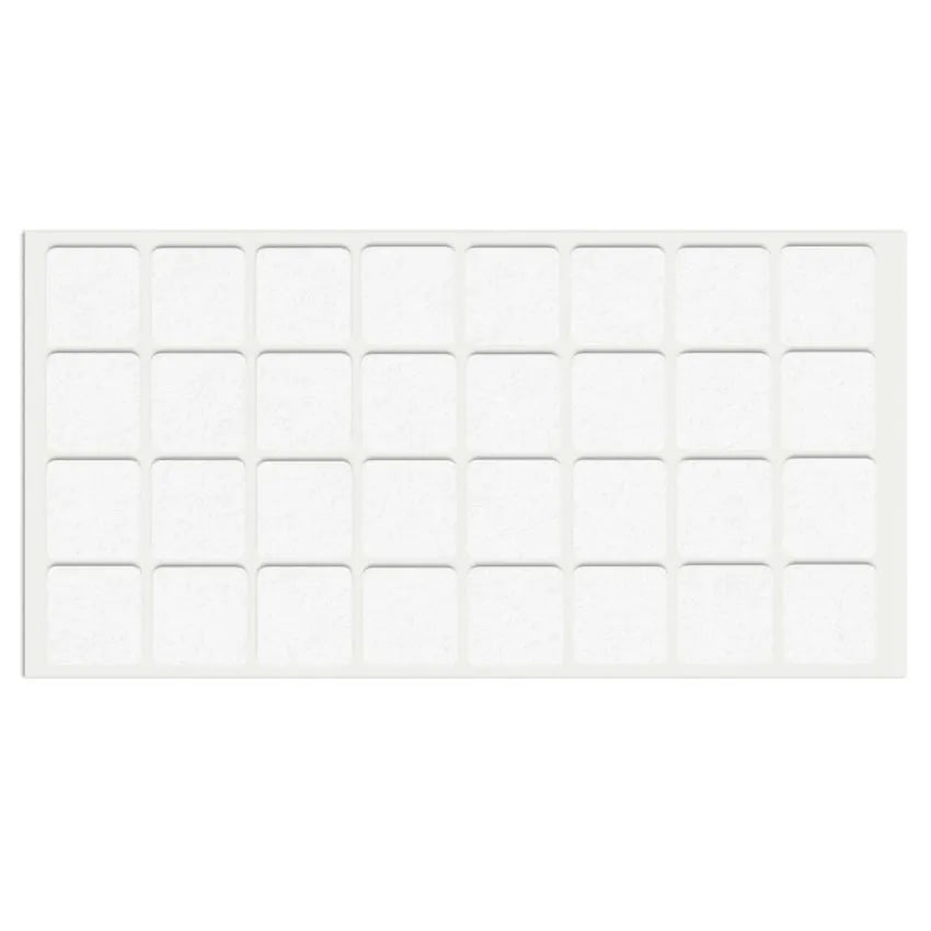 Selbstklebendes Filzpad 25x25mm Weiß – Furnica