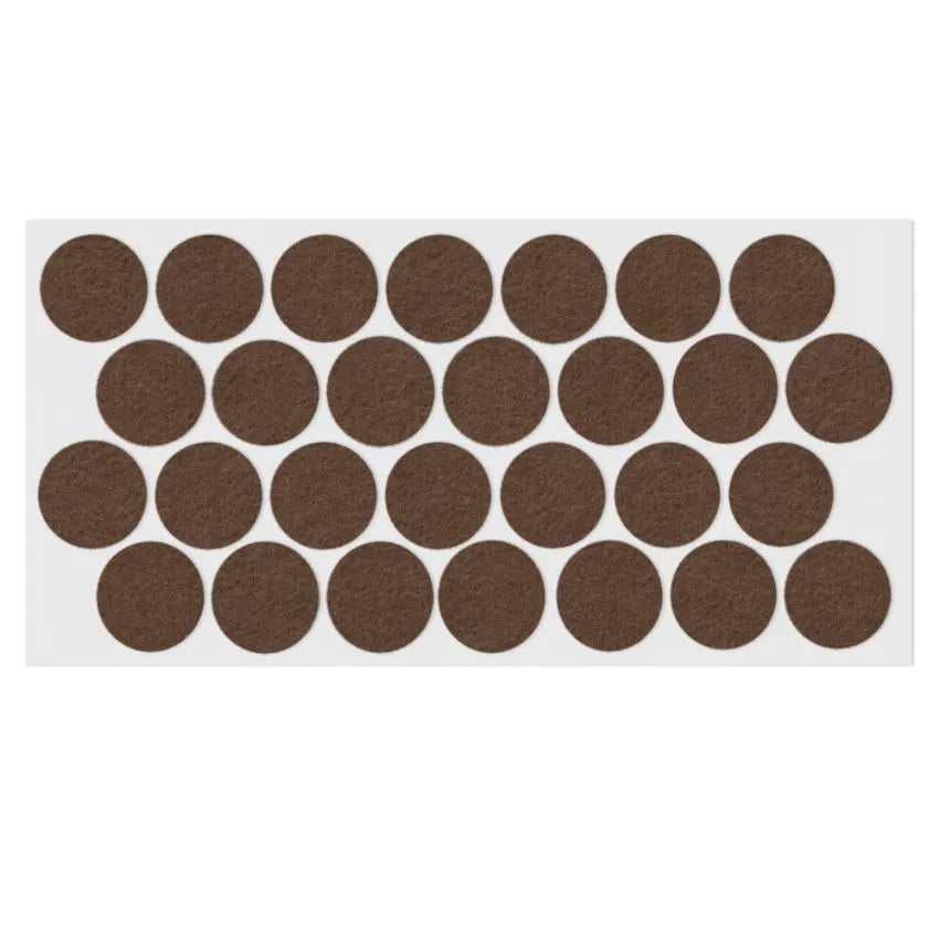 Selbstklebendes Filzpad Ø28mm Braun – Furnica