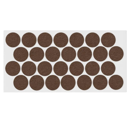 Selbstklebendes Filzpad Ø28mm Braun – Furnica