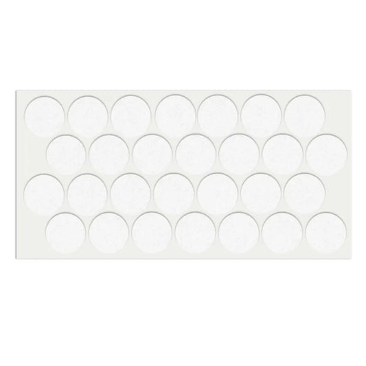 Selbstklebendes Filzpad Ø28mm Weiß – Furnica