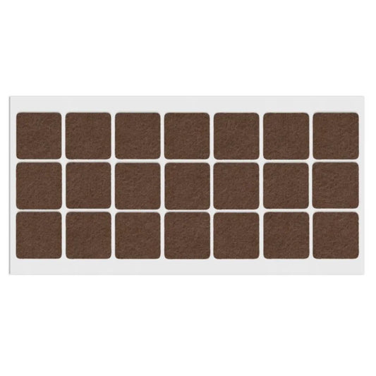 Selbstklebendes Filzpad 30x30mm Braun – Furnica