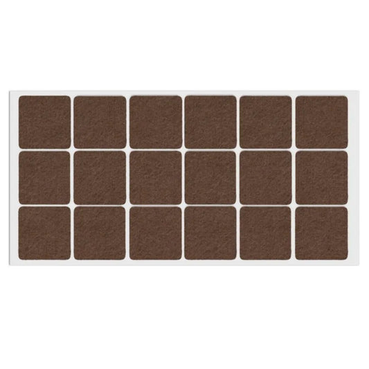 Selbstklebendes Filzpad 35x35mm Braun – Furnica