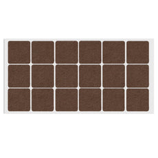 Selbstklebendes Filzpad 35x35mm Braun