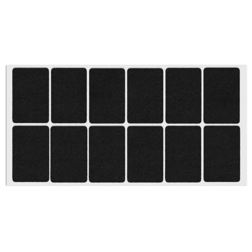 Selbstklebendes Filzpad 35x55mm Schwarz – Furnica
