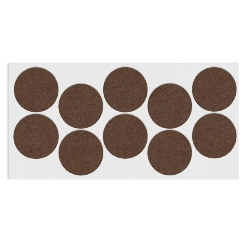Selbstklebendes Filzpad Ø45mm Braun – Furnica