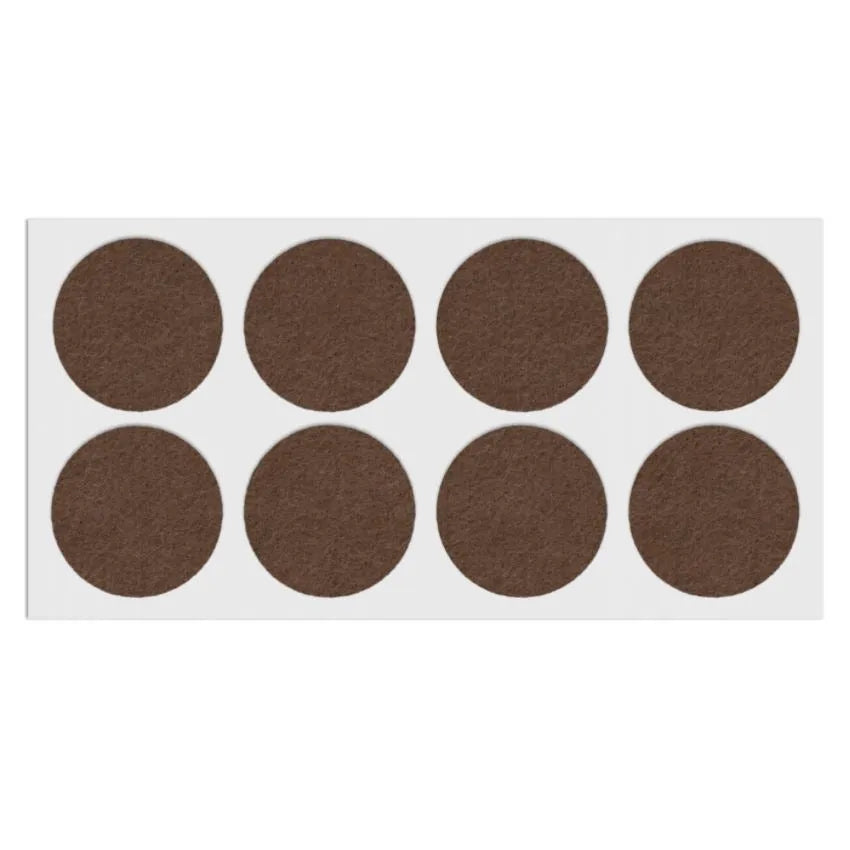 Selbstklebendes Filzpad Ø50mm Braun – Furnica