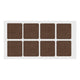 Selbstklebendes Filzpad 50x50mm Braun – Furnica