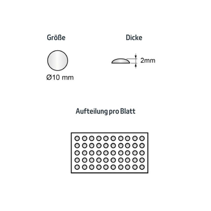 Selbstklebendes Silikon Elastikpuffer 10x2mm – Furnica