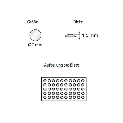 Selbstklebendes Silikon Elastikpuffer 7x1.5mm – Furnica