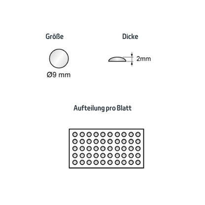 Selbstklebendes Silikon Elastikpuffer 9x2mm – Furnica