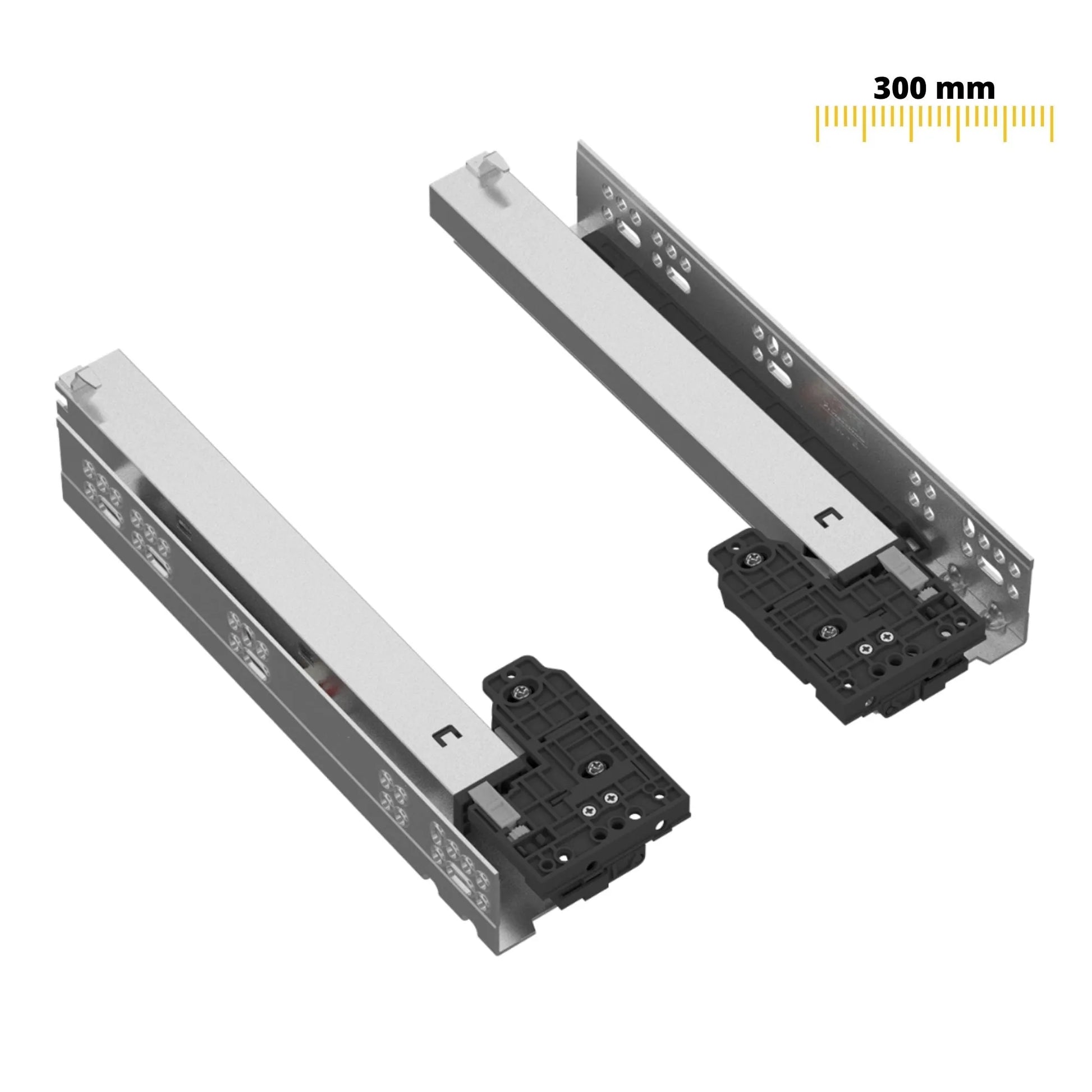 Soft-Close Unterflurführungen Schubladenschienen, Vollauszug 250mm - 600mm – Furnica