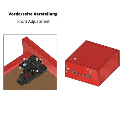 Soft-Close Unterflurführungen Schubladenschienen, Vollauszug 250mm - 600mm – Furnica