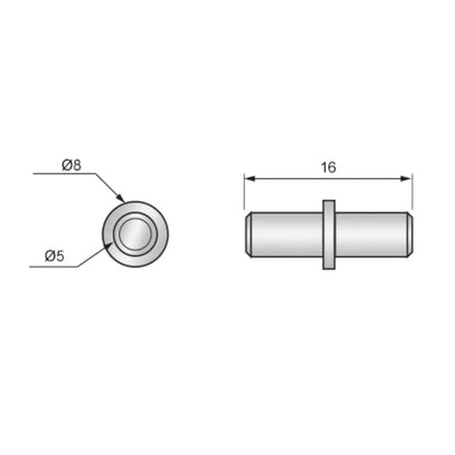 Steckbodenträger 5mm Metall verzinkt - 100 Stück – Furnica