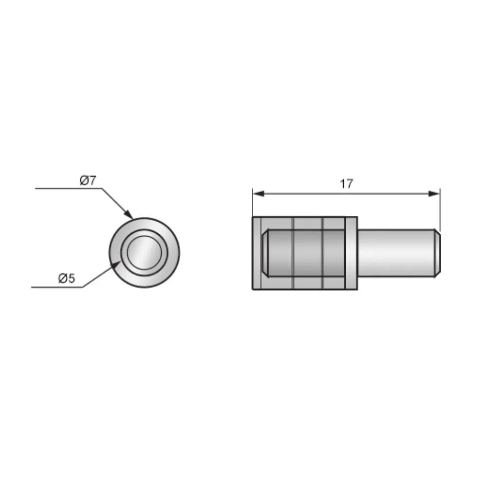 Steckbodenträger Ø5mm Metall Verzinkt (Duplo II) - 100 Stk. – Furnica