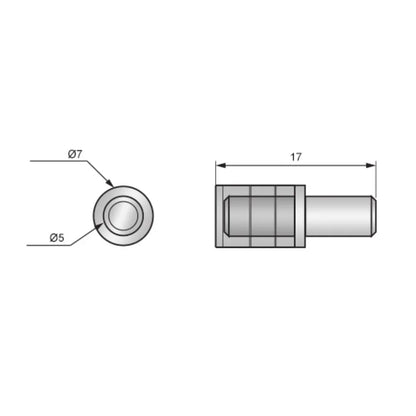 Steckbodenträger Ø5mm Metall Verzinkt (Duplo II) - 40 Stk. – Furnica