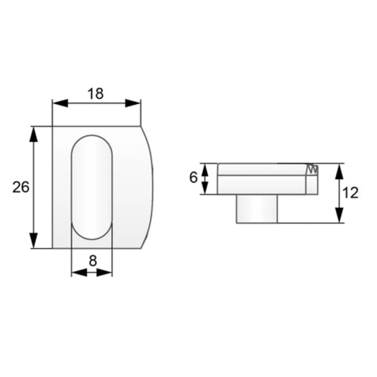 Steckereinsatz für Glas, Weiß – Furnica