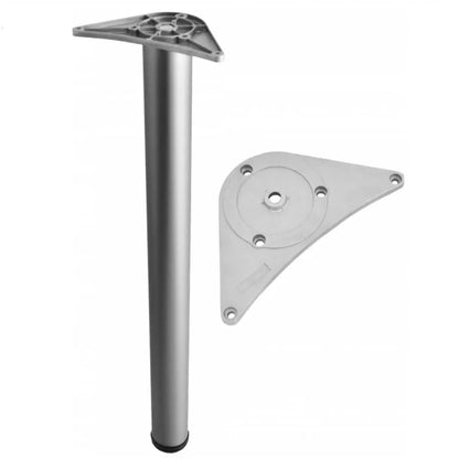 Tischbein 110 cm hoch - Stahl montageplatte - Aluminium – Furnica