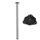 Tischbein 110 cm hoch - Stahl montageplatte - Aluminium – Furnica