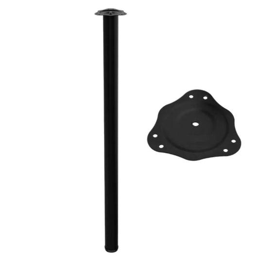 Tischbein 110 cm hoch - Stahl montageplatte - Schwarz – Furnica