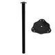 Tischbein 110 cm hoch - Stahl montageplatte - Schwarz – Furnica