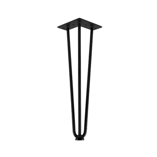 Tischbein 406mm - Schwarz Matt – Furnica