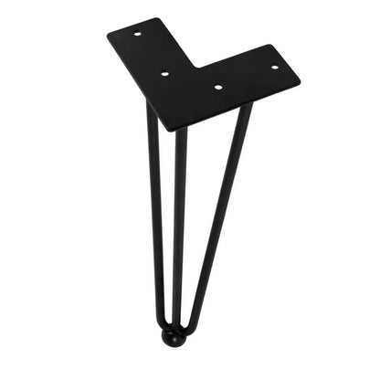 Tischbein 71 cm hoch - Schwarz Matt – Furnica