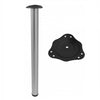 Tischbein 82 cm hoch - Stahl Montageplatte - Aluminium