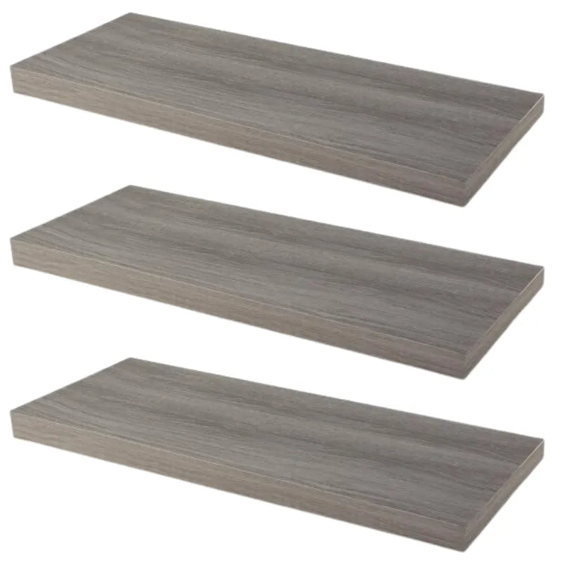 Verdecktes Bücherregal - 3er Pack - Graue Eiche - 60cm – Furnica