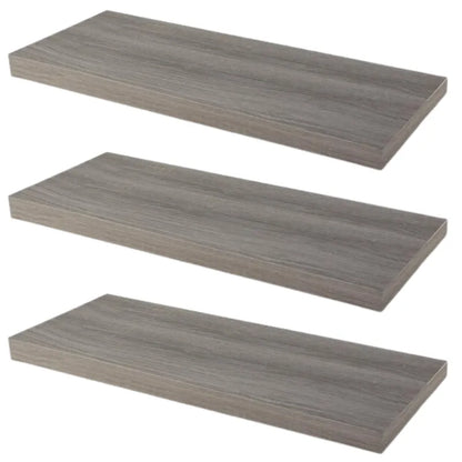 Verdecktes Bücherregal - 3er Pack - Graue Eiche - 60cm – Furnica