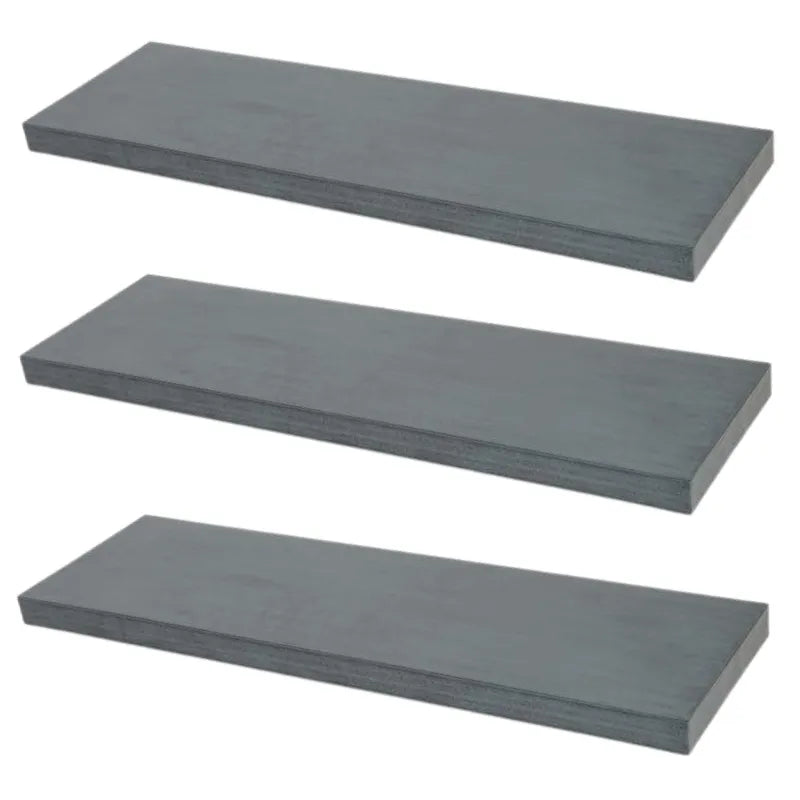 Verdecktes Bücherregal - 3er Pack- Industrie-Grau - 120cm – Furnica
