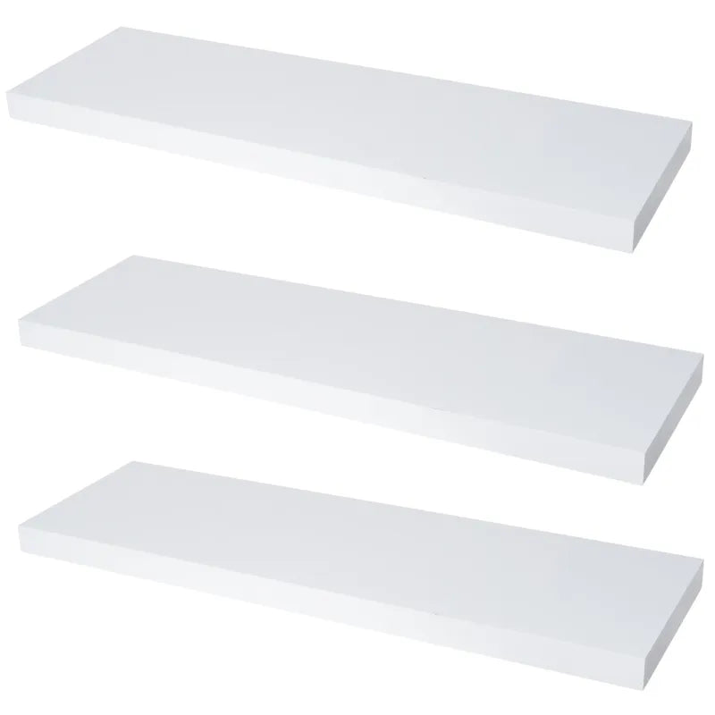 Verdecktes Bücherregal - 3er Pack - Weiß Matt - 80cm – Furnica