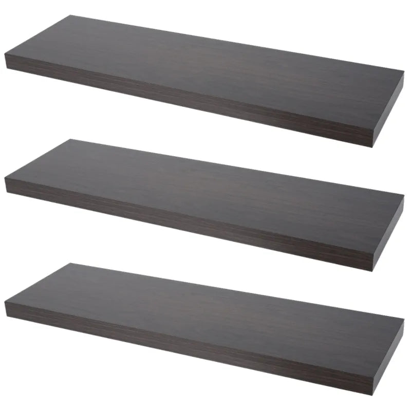 Verdecktes Bücherregal - 3er Pack- Wenge - 80cm – Furnica