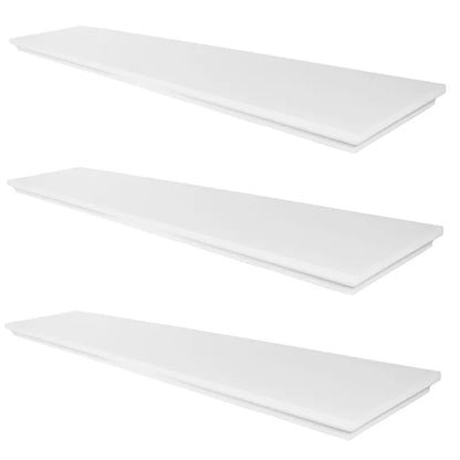 Verdecktes Bücherregal - Klassisch - 3er Pack - Weiß Matt - 80cm – Furnica