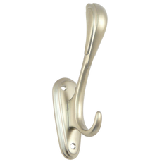 Doppelter Hut- und Mantelhaken - 160 mm - Satin
