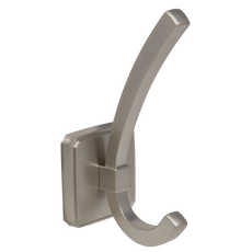 Doppelter Hut- und Mantelhaken - 122 mm - Satin