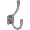 Doppelter Hut- und Mantelhaken - 115 mm - Silber