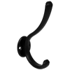 Doppelter Hut- und Mantelhaken - 124 mm - Schwarz