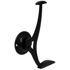 Doppelter Hut- und Mantelhaken - 140 mm - Schwarz